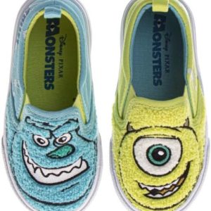 Disney Shoes for Boys Cars Lightnigh McQueen Monster Inc CLowtop Sneakers Slipon Sneaker Casual Fashion Canvas Sneaker for Boy (Sizes: 5-10 Toddlers / 11-13 Little Kid)