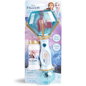 Little Kids Disney Frozen Elsa Light and Sound Musical Bubble Wand, Includes Bubble Solution