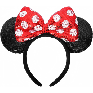 Mouse Ears Headband, Mouse Ears Sequin Bow Headbands for Women Girls